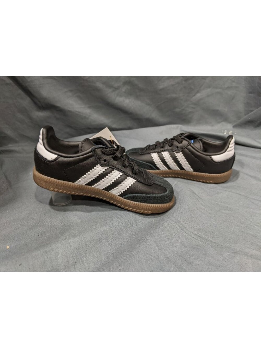 Adidas Samba OG CF EL Sneakers Leather Black Gum Toddler Size 9 NEW IN BOX!